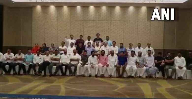 42 Rebel Maharashtra MLAs Seen Together At Guwahati Hotel Amid Political Crisis
